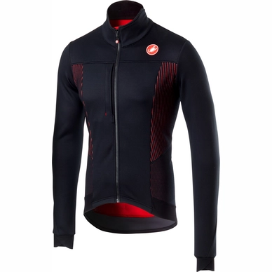 Fietsjack Castelli Men Espresso V Jacket Light Black Red