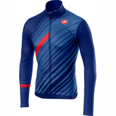 Fietsshirt Castelli Men Cielo Jersey FZ Ceramic Blue