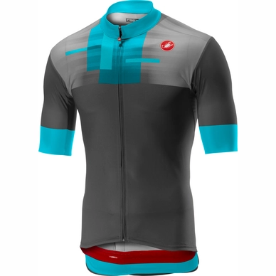 Fietsshirt Castelli Men A Bloc Jersey FZ Dark Gray