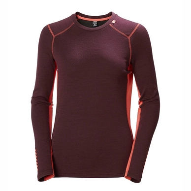 Unterhemd Helly Hansen Women Lifa Merino Midweight Crew Wild Rose