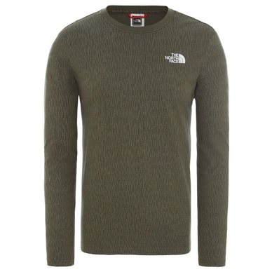 Shirt The North Face Men L/S Red Box Tee Burnt Olive Green