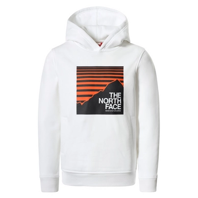 Pullover The North Face Box Pullover Hoodie TNF White Red Orange Kinder