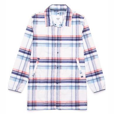 Jas Herschel Supply Co. Men's Voyage Long Coach Plaid Peacoat