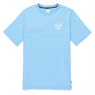 T-Shirt Herschel Supply Co. Men's Tee Classic logo Alaskan Blue White