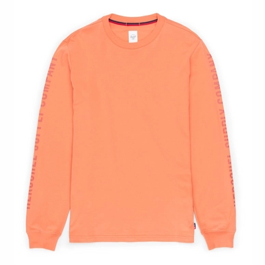 Trui Herschel Supply Co. Men's Long Sleeve Tee Sleeve Print Carnelian Apricot