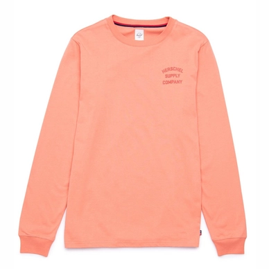 Trui Herschel Supply Co. Men's Long Sleeve Tee Stack Logo  Carnelian Apricot