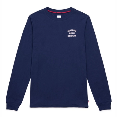 Trui Herschel Supply Co. Men's Long Sleeve Tee Stack Logo  Peacoat Ash Rose
