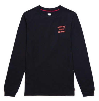 Trui Herschel Supply Co. Men's Long Sleeve Tee Stack Logo  Black Carnelian