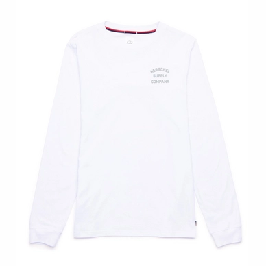 Trui Herschel Supply Co. Men's Long Sleeve Tee Stack Logo  Bright White Grey