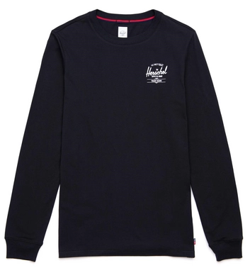 Trui Herschel Supply Co. Men's Long Sleeve Tee Classic Logo Black White