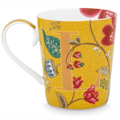 Mok Pip Studio Alphabet Mug Blushing Birds Yellow L 350 ml