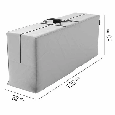 Tuinkussentas AquaShield Light Grey (125 x 32 x 50 cm)