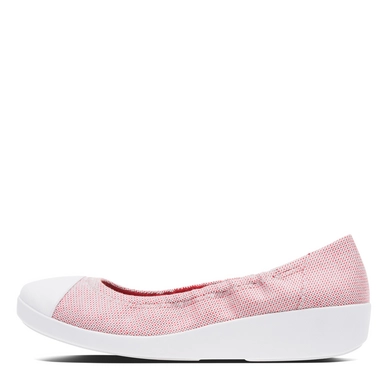 FitFlop F-Pop Ballerina Canvas Red Weave