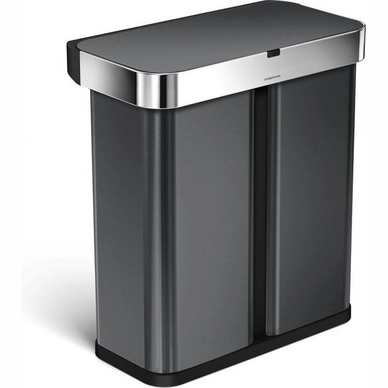 Prullenbak simplehuman Sensor Voice Control Reycler Zwart 24&34L
