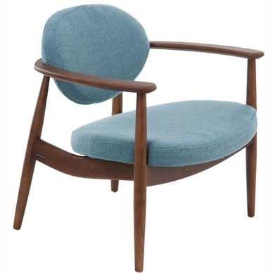 Chair POLSPOTTEN Roundy Fabric Smooth Light Blue