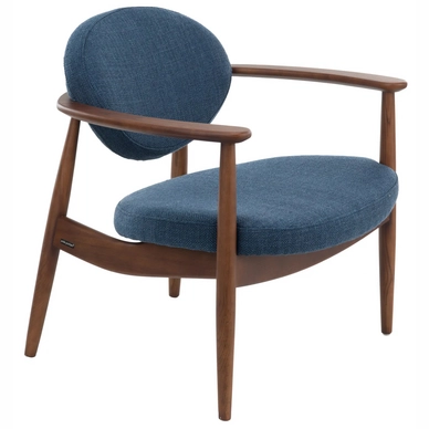 Chair POLSPOTTEN Roundy Fabric Smooth Dark Blue