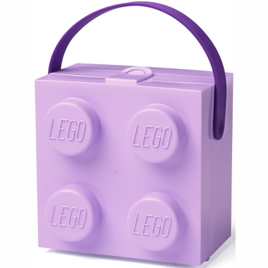 Lunchbox LEGO Brick 4 avec Poignée Violet