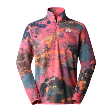 Trui The North Face Men 100 Glacier 1/4 Zip Cosmo Pink TNF Distort Print