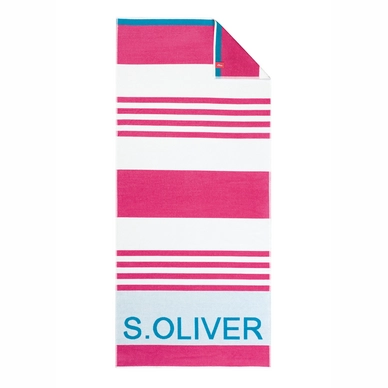 Strandlaken s. Oliver Strepen Pink (80 x 180 cm)