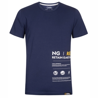 T-Shirt National Geographic Men With Front-Print Navy