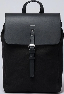 Rugzak Sandqvist Alva Black With Black Leather