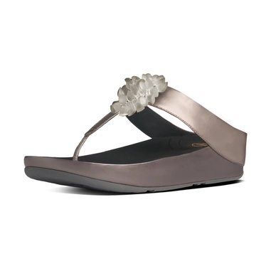 FitFlop Blossom Leather Pewter