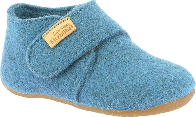 Babyschoenen Living Kitzbühel Babyklettschuh Filz Unifarben Lyons Blue