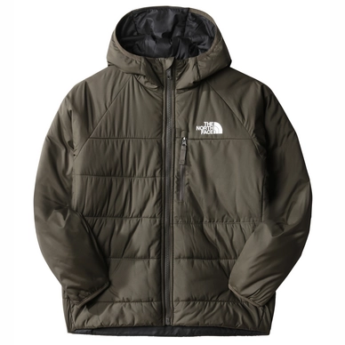 Jacket The North Face Boys Reversible Perrito Jacket New Taupe Green TNF Black