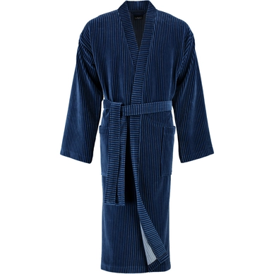 Badjas Cawö 805 Kimono Men Donkerblauw