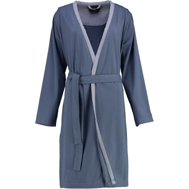 Badjas Cawö 813 Uni Kort Kimono Women Blauw