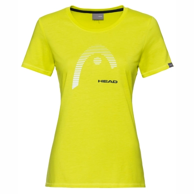 Tennisshirt HEAD Club Lara Yellow Damen