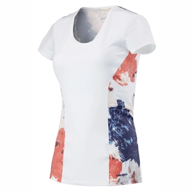 Tennisshirt HEAD Vision Graphic Shirt Girls White Coral Kinder