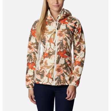 Jacke Columbia Powder Pass Hooded Women Chalk Floricult