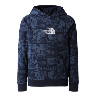 Pullover The North Face Drew Peak Light Pullover Hoodie Kinder Summit Navy TNF Brand Proud Print
