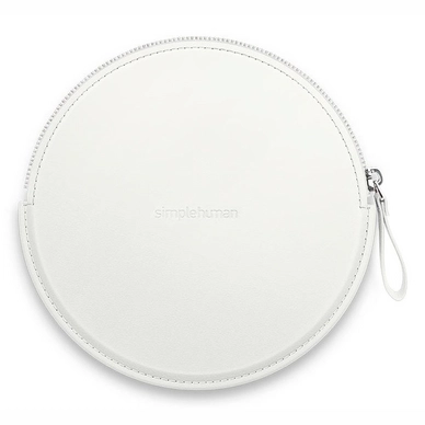 Spiegeltasche Simplehuman Tasche mit Reißverschluss mit Sensor Weiß 10 cm