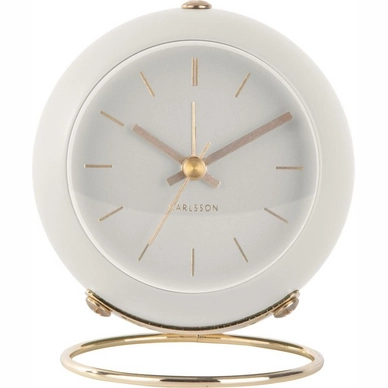 Wekker Karlsson Globe White 9,5 cm