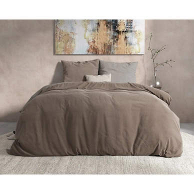 Dekbedovertrek Dreamhouse Double Face Taupe/Grey Flanel
