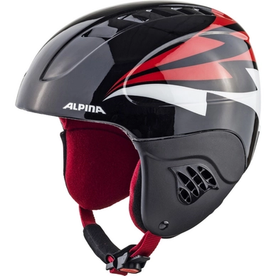 Skihelm Alpina Junior Carat Black Red