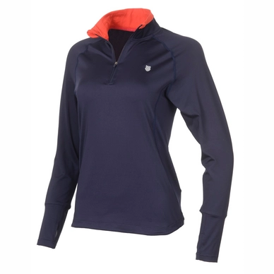 Sweat de Tennis K Swiss TAC Heritage L S Zip Mock Navy