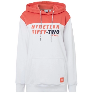 Pullover O'Neill Indra Hoodie White Aop W/Red Damen