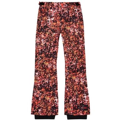 Ski Trousers O'Neill Girls Charm Slim Pants Black Aop W/ Red