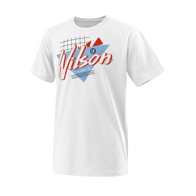 Tennisshirt Wilson Nostalgia Tech Tee White Jungen