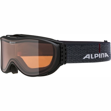 Skibrille Alpina Challenge 2.0 Black Matt QH Orange Unisex