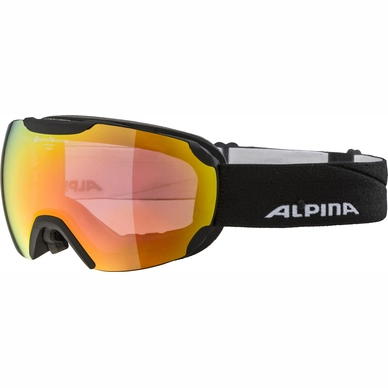 Skibril Alpina Pheos Black Matt QVMM Red