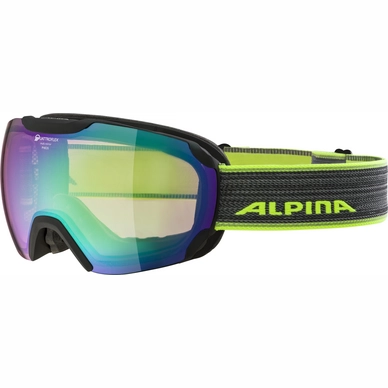 Skibril Alpina Pheos Black Matt QMM Green