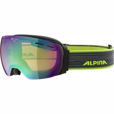 Skibrille Alpina Granby Black Matt QMM Green Unisex