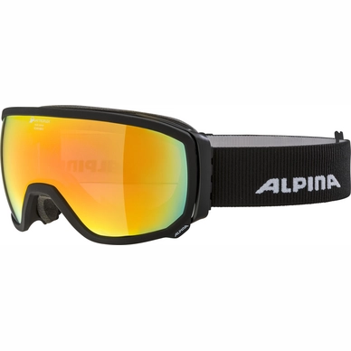 Skibril Alpina Scarabeo Black Matt QMM Red