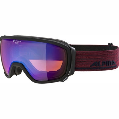 Ski Goggles Alpina Scarabeo Black Matte QMM Blue