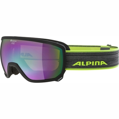 Skibrille Alpina Scarabeo Black Matt MM Emerald Unisex