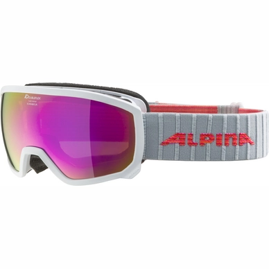 Skibril Alpina Scarabeo Junior White MM Pink